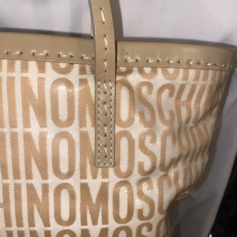 Authentic Moschino Tote Tan and Cream - Picture 2 of 5